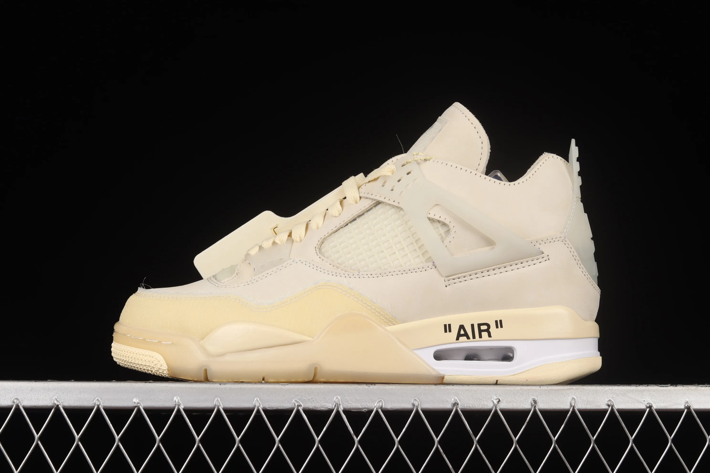 All categories Air Jordan Jordan series basketball shoes Air Jordan 4 foreign trade version OF x Air Jordan 4 Retro "Cream/Sail" AJ4 Joe 4 retro casual sports culture basketball shoes CV9388-100